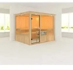 Karibu Sauna Gobin-9kW Ofen int.Steuerung-Inkl.Dachkranz