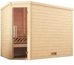 Weka Premium Massivholzsauna Turku 3 - Ohne Ofen - Ganzglast&uuml;r