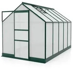 Vitavia Gew&auml;chshaus Apollo 6200 inkl. 2 Dachfenstern - 6,2 m2-dunkelgr&uuml;n-6 mm