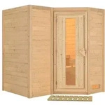 Karibu Sahib 1-Sauna 40mm-Fronteinstieg -Exklusivoptik-Ohne Ofen-ohne Dachkranz-