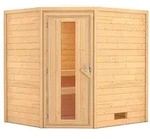 Karibu Woodfeeling Sauna Mia - 38 mm -ohne Dachkranz- Isolierte Saunat&uuml;r