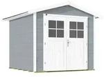 Weka 21 mm Gartenhaus 224 235 x 239 cm grau - 50 % Rabatt auf Dacheindeckung