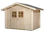 Weka Gartenhaus Premium 45 mit Vordach - 300x250cm - 50 % Rabatt auf Dacheindeckung
