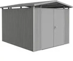 Biohort Ger&auml;tehaus Panorama mit Doppelt&uuml;r-273 x 318 cm (Gr. P 5)-quarzgrau-metallic