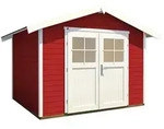 Weka Gartenhaus 122 - 28 mm-Gartenhaus 122 - 240 x 235 cm (Gr. 2)-schwedenrot - 50 %