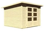 Karibu 82980, Karibu Gartenhaus Stockach 4 - 19 mm-246 x 246 cm-naturbelassen