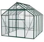 Vitavia Gew&auml;chshaus Uranus 8300 inkl. 4 Dachfenstern - 8,3 m2 -dunkelgr&uuml;n-3 mm