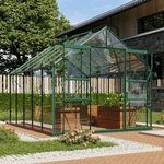Vitavia Gew&auml;chshaus Mars 8300 inkl. 2 Dachfenstern - 8,3 m2 -dunkelgr&uuml;n-3 mm