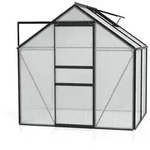 Vitavia Gew&auml;chshaus Calypso 3000 inkl. 1 Dachfenster - 3,0 m2 -schwarz-6 mm
