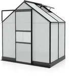 Vitavia Gew&auml;chshaus Apollo 2500 inkl. 1 Dachfenster - 2,5 m2-schwarz-6 mm
