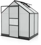 Vitavia Gew&auml;chshaus Apollo 2500 inkl. 1 Dachfenster - 2,5 m2-schwarz-4 mm