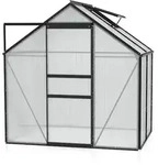 Vitavia Gew&auml;chshaus Venus 2500 inkl. 1 Dachfenster - 2,5 m2-schwarz-6 mm