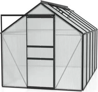 Vitavia Gew&auml;chshaus Venus 6200 inkl. 2 Dachfenstern - 6,2 m2-schwarz-6 mm