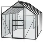Vitavia Gew&auml;chshaus Venus 6200 inkl. 2 Dachfenstern - 6,2 m2-schwarz-3 mm