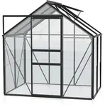 Vitavia Gew&auml;chshaus Venus 2500 inkl. 1 Dachfenster - 2,5 m2-schwarz-3 mm