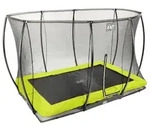Exit Silhouette Bodentrampolin mit Sicherheitsnetz-214 x 305 cm-gr&uuml;n
