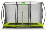 Exit Silhouette Bodentrampolin mit Sicherheitsnetz-244 x 366 cm-gr&uuml;n