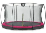 Exit Silhouette Bodentrampolin mit Sicherheitsnetz-&Oslash; 427 cm-rosa