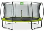 EXIT Silhouette Trampolin mit Sicherheitsnetz-&Oslash; 427 cm-gr&uuml;n