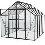 Vitavia Gew&auml;chshaus Uranus 8300 inkl. 4 Dachfenstern - 8,3 m2 -schwarz-3 mm