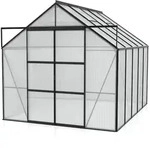 Vitavia Gew&auml;chshaus Uranus 8300 inkl. 4 Dachfenstern - 8,3 m2 -schwarz-4 mm