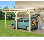 Weka Anlehn-Carport-306 x 514 cm (Holzcarport)