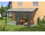 Skan Holz Terrassen&uuml;berdachung Venezia mit Mittelpfosten Breite 541 cm-541 x 239
