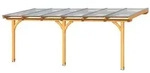Skan Holz Terrassen&uuml;berdachung Rimini 648x250cm aus Douglasie m.Mittelpfosten
