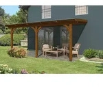 Skan Holz TD Rimini 541x350cm nussbaum aus Douglasie m.Mittelpfosten