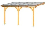 Skan Holz Terrassen&uuml;berdachung Rimini 434 x 350cm aus Douglasie