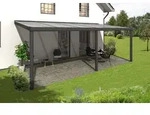 Skan Holz Aluminium Terrassen&uuml;berdachung Garda Breite 648 cm-648 x 257 cm (Gr.