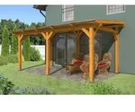 Skan Holz freistehende Terrassen&uuml;berdachung Siena 541x300cm eichehell