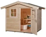 Weka Gartenhaus 123 - 28 mm naturbelassen 240 x 205 cm inkl. Einzelt&uuml;r/Fenster...