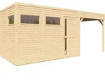 Bertilo Gartenhaus Cubus 3 Lounge - 19 mm naturbelassen