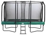 Salta Trampolin First Class 214 x 366 cm mit Sicherheitsnetz und Leiter-gr&uuml;n