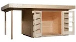 Weka Designhaus 126 A+ inkl. 150 cm Anbau und extra hoher T&uuml;r - 28 mm...