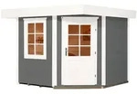 Weka 213.3030.45010, Weka Designhaus 213+ mit extra hoher T&uuml;r - 28 mm grau
