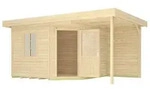 Weka 213.3030.40110, Weka Designhaus 213 A+ inkl. 150 cm Anbau und extra hoher...