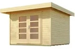 Weka 28 mm Designhaus 126+ mit extra hoher T&uuml;r - 28 mm naturbelassen...