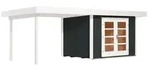 Weka Designhaus 126 B+ inkl. 300 cm Anbau und extra hoher T&uuml;r - 28 mm anthrazit