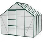 Vitavia Gew&auml;chshaus Merkur 6700 inkl. 2 Dachfenstern - 6,7 m2 -dunkelgr&uuml;n-6 mm