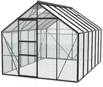 Vitavia Gew&auml;chshaus Merkur 9900 inkl. 2 Dachfenstern - 9,9 m2 -schwarz-3 mm