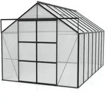 Vitavia Gew&auml;chshaus Uranus 11500 inkl. 4 Dachfenstern - 11,5 m2 -schwarz-6 mm