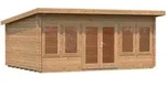 Palmako Gartenhaus Lisa 19,4 m2 - 44 mm Hellbraun tauchimpr&auml;gniert