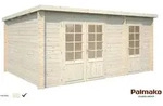 Palmako Gartenhaus Ella 13,1 m2 Zweiraumhaus - 28 mm naturbelassen