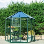 Vitavia Gew&auml;chshaus Juno/Hera 4500 inkl. Stahlfundament - 4,5 m2 dunkelgr&uuml;n