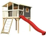 Akubi Kinderspielhaus Kinderspielger&auml;t Benjamin inkl. Wellenrutsche und Netzrampe