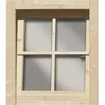 Karibu Dreh-/Kippfenster f&uuml;r 28 mm H&auml;user naturbelassen