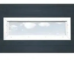 Weka Zusatzfenster feststehend B 125 x H 40 cm, Echtglas-Wei&szlig;