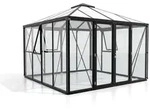 Vitavia Gew&auml;chshaus Minos inkl. 3 Seitenfenster - 10,2 m2 schwarz
